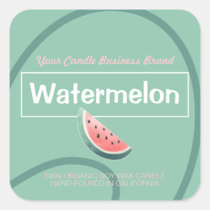 Mint Watermelon Cute Style Modern Candles Labels