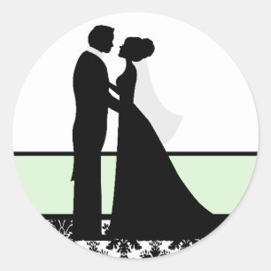 Mint Wedding Couple Seals