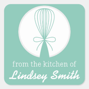 Mint Whisk Silhouette Kitchen Labels