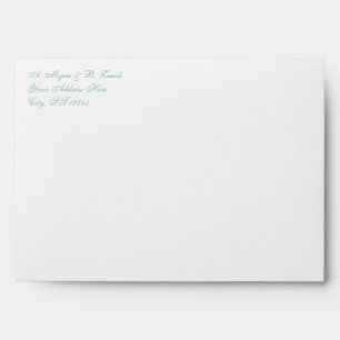 Mint White A7 Return Address Envelope for 5"x7"'s