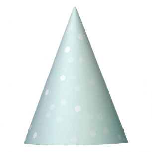 Mint White Bokeh Dots Celebration Party Hat