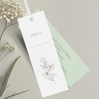 Mint & White | Chic Minimal Floral Price Tags