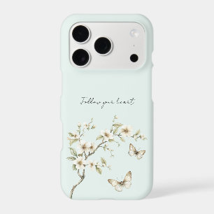 Mint White Flowers Butterflies