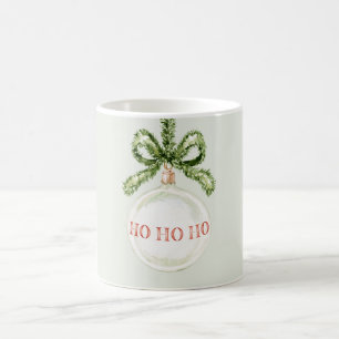 Mint White Ornament Ho Ho Ho Coffee Mug
