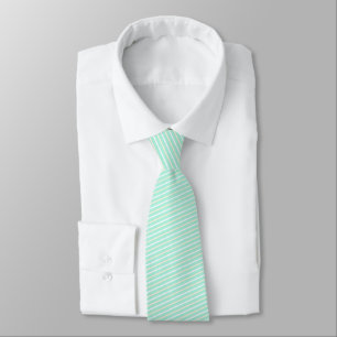 Mint Yellow Stripe Pattern Tie