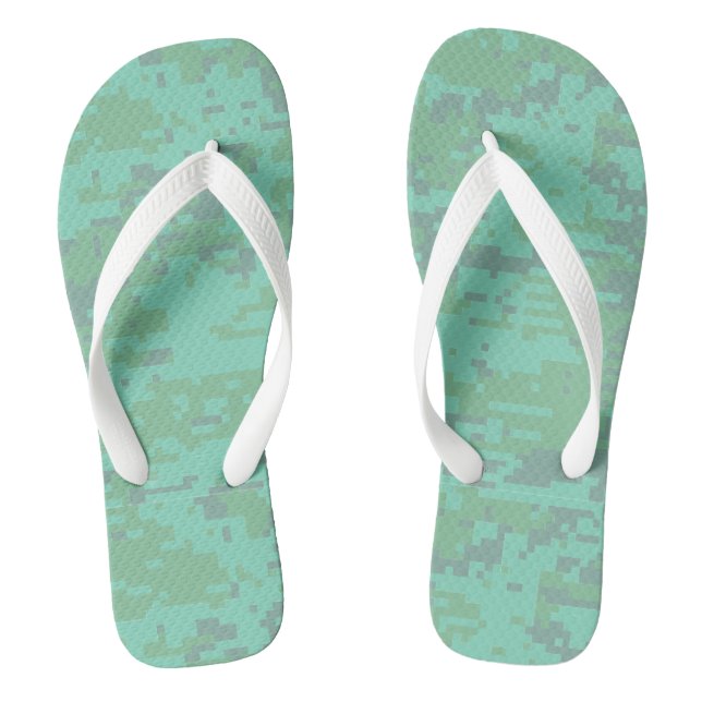 Minty Digital Camo Pattern Jandals (Footbed)