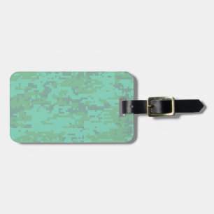 Minty Digital Camo Pattern Luggage Tag