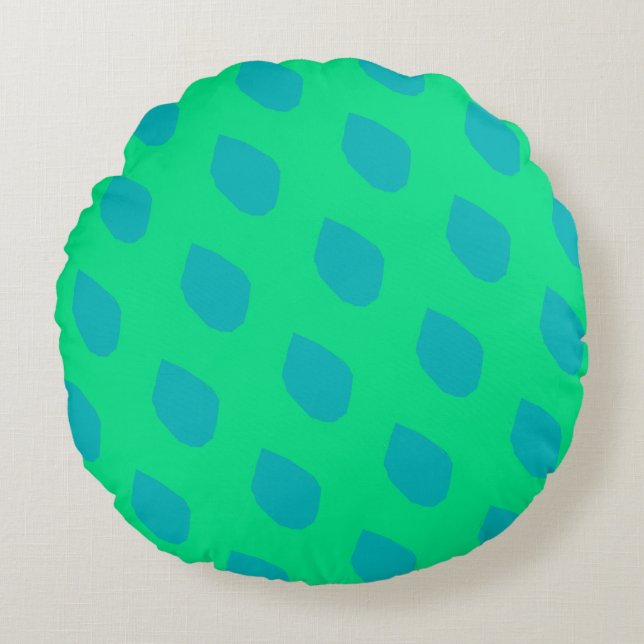 Minty environment Round Pillow (Front)