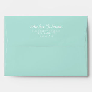 Minty Green 5 x 7 Pre-Addressed Envelopes