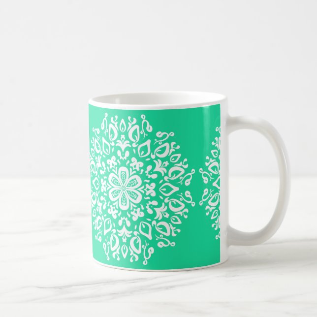 Minty Mandala Coffee Mug (Right)