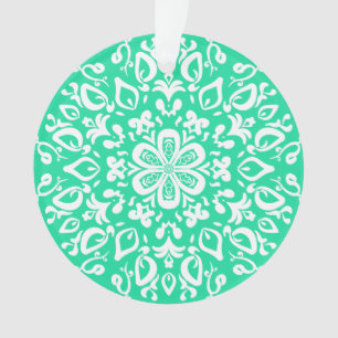 Minty Mandala Ornament