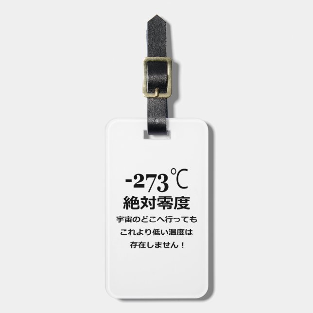 Minus 273 luggage tag (Front Vertical)