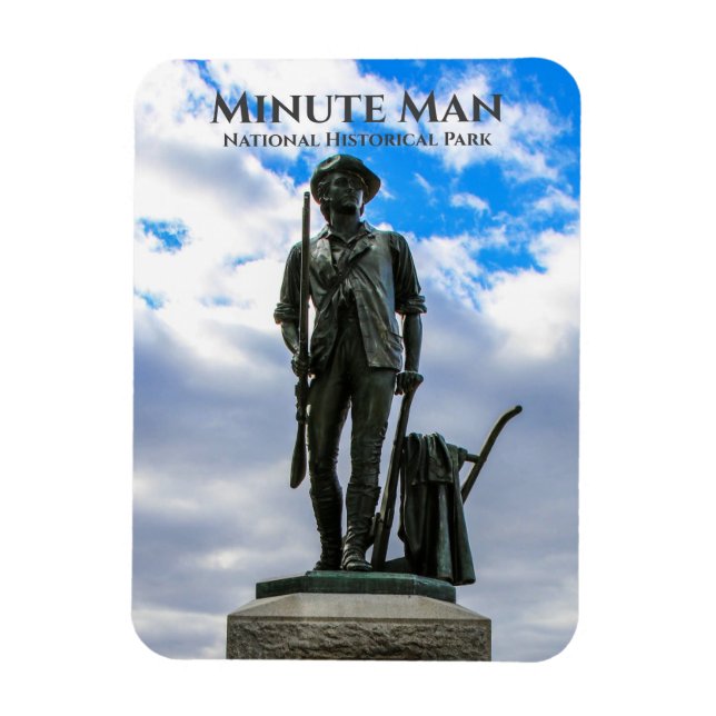 Minute Man Statue, Minute Man National Hist. Park Magnet (Vertical)