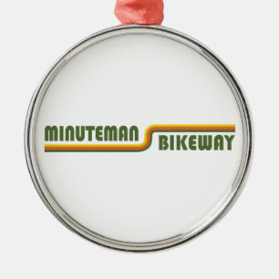 Minuteman Bikeway Boston Massachusetts Metal Tree Decoration