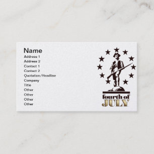 Minuteman July 4th 1776 Business Card