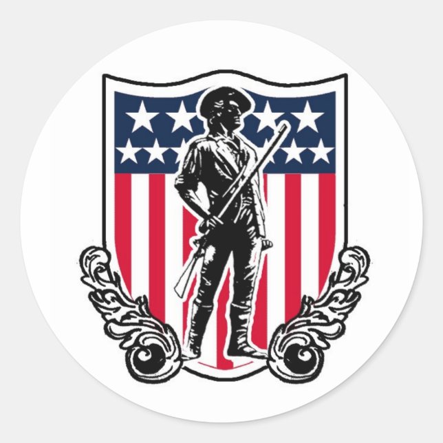 Minuteman Shield Sticker (Front)