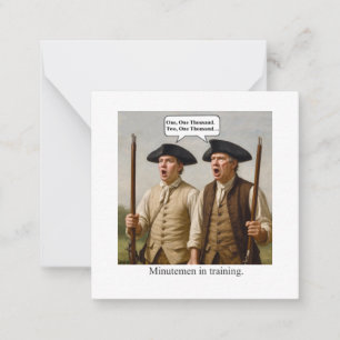 Minutemen in training. card
