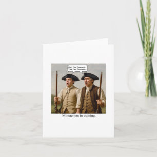 Minutemen in training. note card