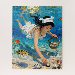 "Mio’s Descent" – An Ocean Portrait         Jigsaw Puzzle