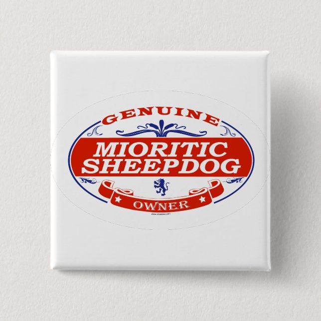Mioritic Sheepdog 15 Cm Square Badge (Front)