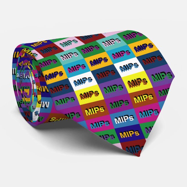 MIPs multi MIPs logo tie (Rolled)