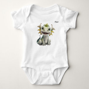 Mipupi White Dragon Baby Bodysuit