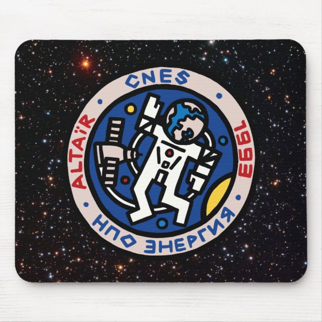 Mir-Altair Mission Patch Logo Mouse Pad (Front)
