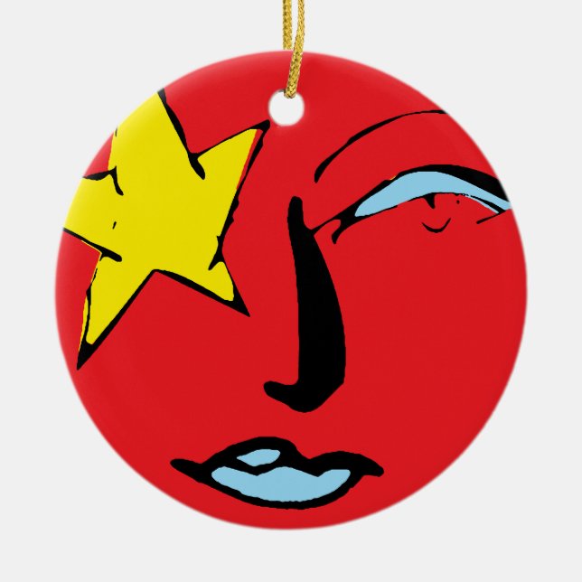 Mir-Perseus Mission Patch Logo Ceramic Tree Decoration (Front)