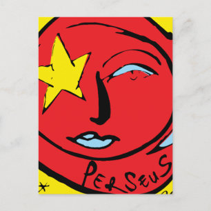 Mir-Perseus Mission Patch Logo Postcard