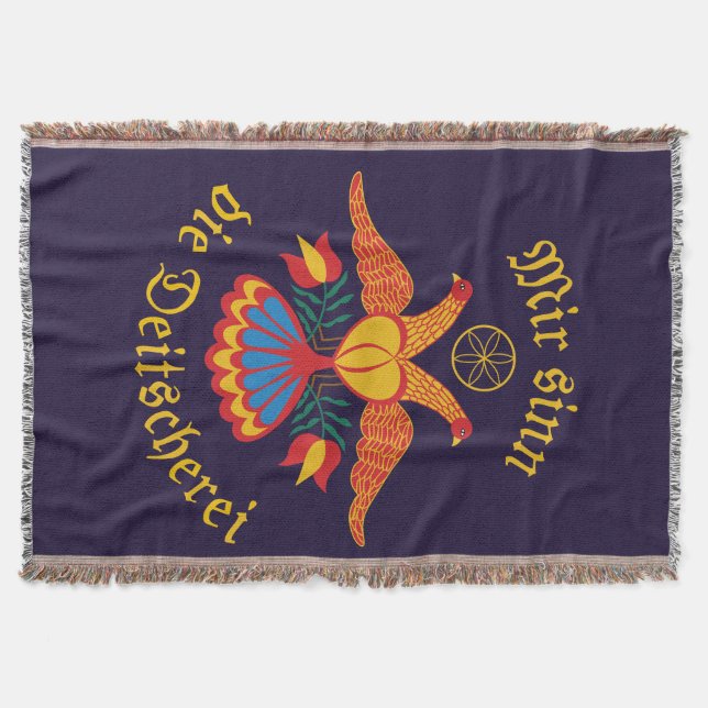 Mir sinn die Deitscherei - Deitschi Faahne Throw Blanket (Front)