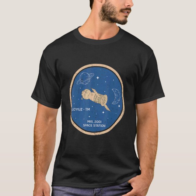Mir Space Station Modules Soviet Space Travel Spac T-Shirt (Front)
