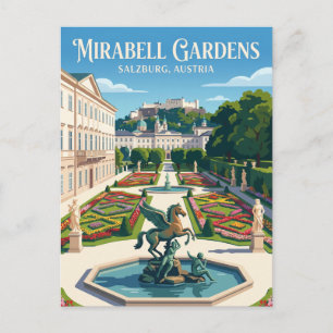 Mirabell Palace and Gardens Austria Postcard
