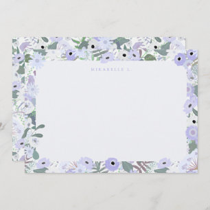 Mirabelle Flat Note Card in Lilac