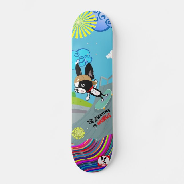 Mirabelle Skater8 skateboard boston terrier (Front)
