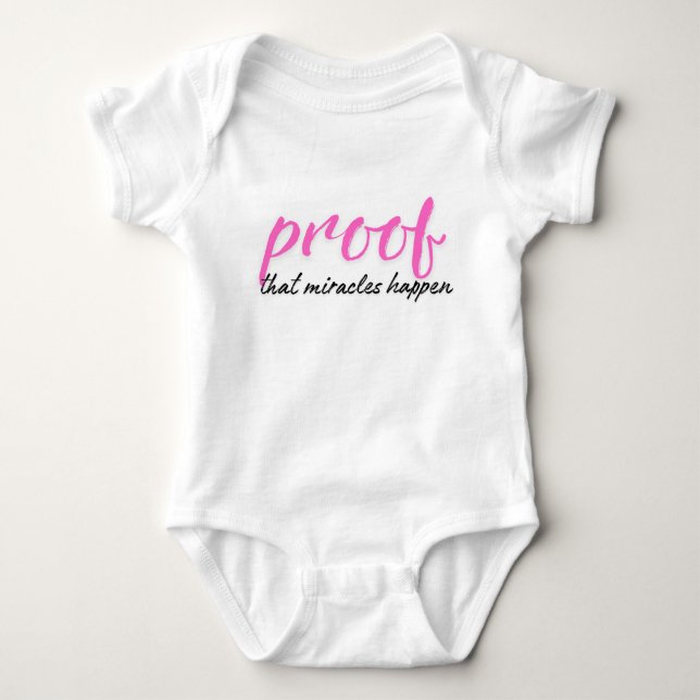 Miracle Baby Girl Bodysuit (Front)