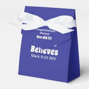 Miracle Bible Verse Christian Faith Deep Blue Favour Box