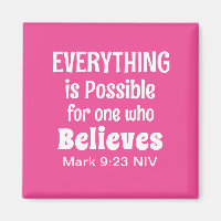 Miracle Bible Verse Christian Faith Pink