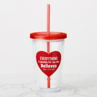 Miracle Bible Verse Red Heart Encouraging Believe