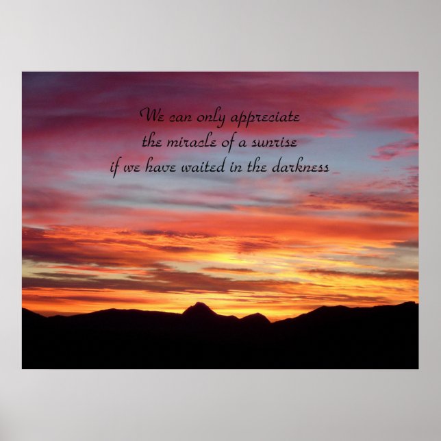 Miracle of a sunrise inspirational poster (Front)
