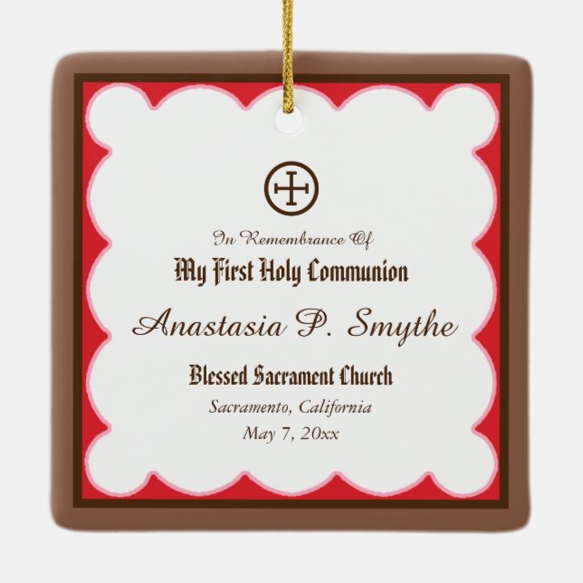 Miracle of Bl. Imelda Lambertini (VVP 010)  Ceramic Ornament (Back)