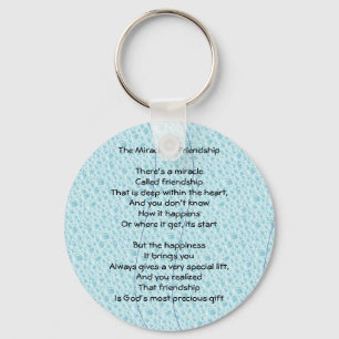 Miracle of Friendship Poem Keychain
