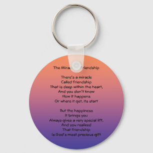 Miracle of Friendship Poem keychain