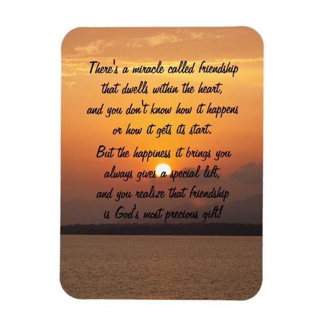Miracle of friendship Poem Magnet (Vertical)