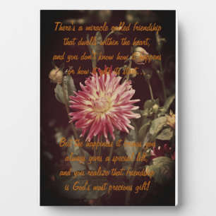 Miracle of friendship Poem Plaque