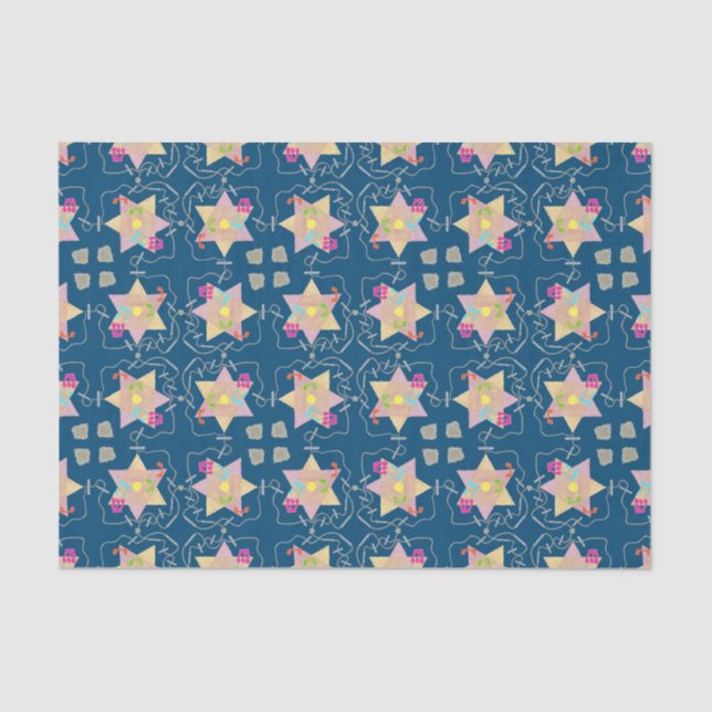 Miracle of Hanukkah Patterned Gift Tissue Tissue Paper (Front)
