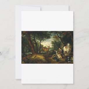 Miracle of Saint Hubert by Peter Paul Rubens Holiday Card