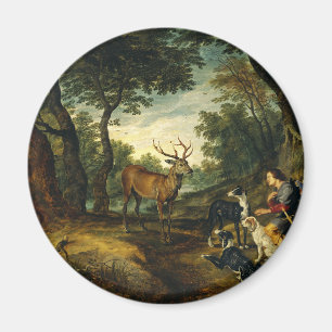 Miracle of Saint Hubert by Peter Paul Rubens  Magnet