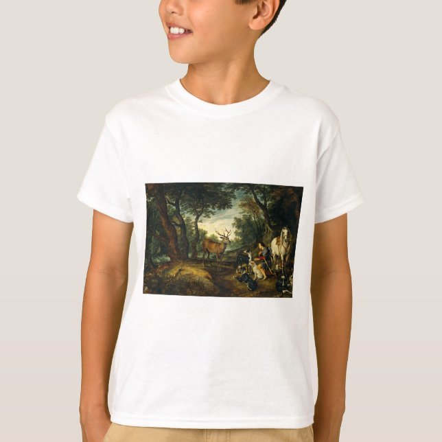 Miracle of Saint Hubert by Peter Paul Rubens  T-Shirt (Front)