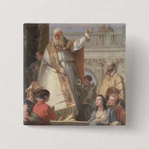 Miracle of St. Patrick, c.1746 (oil on canvas) 15 Cm Square Badge