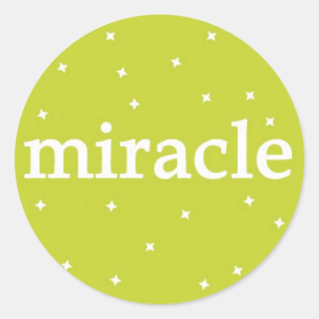 Miracle on Green Classic Round Sticker (Front)